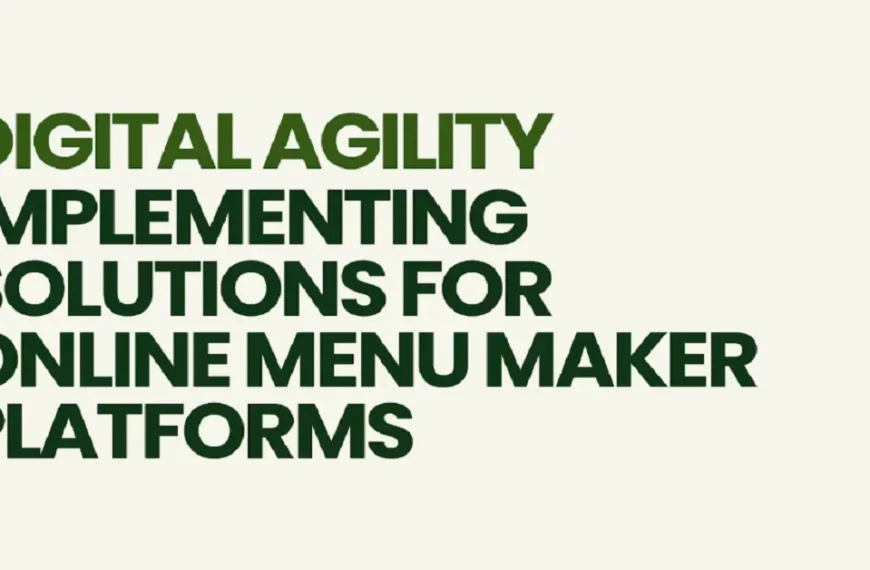 solutions for online menu maker